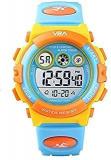 V2A Digital Kids Sports Watch with 7 Color Backlight Alarm Stopwatch for Boys and Girls