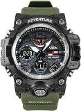 V2A Military Green Chronograph Analogue And Digital Sports Watch For Men And Boys