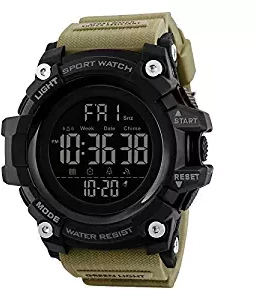 V2A Quartz Digital Military Khaki Black Dial Multi Function Chronograph Men's and Boys' Sports Watch