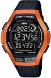 V2A STEPO 3D Pedometer Digital 5ATM Waterproof Unisex Fitness Sports Watch with Step Counter Stopwatch and Countdown Timer Black Colored Dial and Strap