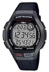 V2A V2A Digital Unisex Watch Grey Dial Black Colored Strap