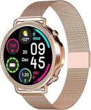 Vibez Vibez By Lifelong Ornate Smartwatch For Women With HD Display|Body Temprature |24x7 Heart Rate & SpO2 Tracking|8 Sports Mode|Sleep Monitor|IP67|7 Days Battery Backup VBSWW450, 1 Year Manufacturer Warranty, Gold