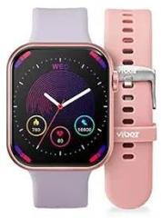 Vibez Vibez by Lifelong Smartwatch for Women|1.85 inch HD Display|One Watch .Two Straps|Bluetooth Calling, Multiple Watch Faces, Health Tracker, 7 Day Battery VBSWW801, Hype Series