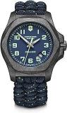 Victorinox Alliance I.N.O.X. Carbon Analog Quartz Watch With Black Dial And Black Paracord Strap