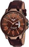 Vills Laurrens Analogue Coffee Brown Dial Day And Date Men's Watch