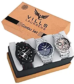 Vills Laurrens Analogue Multicolor Dial Combo Of 3 Men's & Boy's Watch Vl 1111 1112 1113