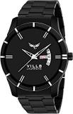 VILLS LAURRENS Formal Analogue Men's Watch Black Dial Black Colored Strap