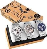 Vills Laurrens VL 1150+1113+1189 Attractive Combo Of 3 Multi Color Analogue Watches For Men And Boys