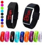 VOLTAC` TPU MultiColour Rubber Silicone Led Trendy Digital Unisex Band Watch For Boys, Men, Girls Pattern 224427