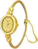 WHITE BIRD Formal Analogue Women's Watch Gold Dial Womens Standard Gold Colored Strap IGP002 Black Case Gold Strap