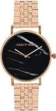 Women's April Marble Analog Dial Watch Rose Gold