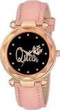 Women's Queen Dial Leathers Strap Analog Watch Multicolor