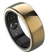 aaboRing, Health & Fitness Tracker Smart Ring, Advance Sleep Monitoring, Stress & Activity Tracking, Titanium, IP68 Waterproof US Size No 11, Wireless Glittering Gold