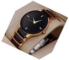 Acnos Casual Analog Black Dial Men's Watch IIK Gold