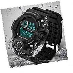 Acnos Digital Watch Shockproof Multi Functional Automatic Black Color Strap Waterproof Digital Sports Watch for Men's Kids Watch for Boys Watch for Men Pack of 1 Watch Water Resistance Digital Watch