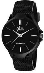 Acnos Leather Trending Black Dial Analog Watch For Mens And Boys Pack Of 1