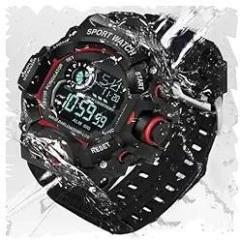 Acnos Red TRENDING NEW FRESH ARRIVAL ELEGANT LOOKS BLACK WATCH for BOYS UNISEX Sports Watches