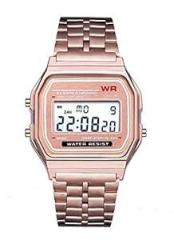 Acnos Stainless Steel Premium Brand Digital Rosegold Vintage Square Dial Unisex Wr70Ist Watch For Men Women Pack Of 1 Wr70 Rosegold, Rose Gold Band