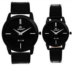 ADAMO Slim Analog Black Dial Unisex Watch AD6472NL02 1