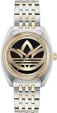 adidas Unisex Stainless Steel Originals Black Dial Analog Watch Aofh23010, Band Color Silver