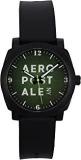 Aeropostale Unisex Wrist Watch Brass Printed Green Dial Rubber Straps Analogue Watch