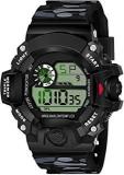 AG HOUSE Digital Watch Boys Girls Unisex Black Dial, Multicolored Strap