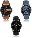 Ak Lorem Leather Analogue Multicolor Dial Mens Watches Lr 1 2 3