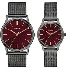 Analog Red Dial Pair's Smart Watch TW00PR272