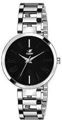 Analog Stainless Steel Black Dial Girl's and Women's Watch ManishaBlack0507