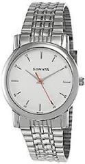 Analog White Dial Men's Watch NJ7987SM03W