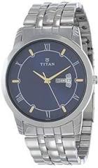 Analog with Day and Date Blue Dial Stainless Steel Strap watch for Men NS1774SM01