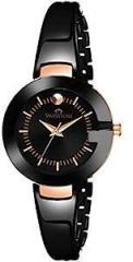 Analog Women's Watch Black Dial Black Colored Strap