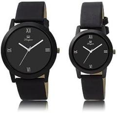 Analogue Black Dial Leather Belt Men & Women Couple Watch Popular Couple BL Unisex 75