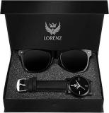 Analogue Black Dial Men's Watch & Wayfarer Sunglasses Combo For Men |Gift Combo Set For Men & Boys CM 103SN