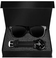 Analogue Black Dial Men's Watch & Wayfarer Sunglasses Combo for Men |Gift Combo Set for Men & Boys CM 103SN