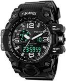 Analogue Digital Black Dial Sports Watch For Men And Boys