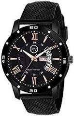 Analogue Men's Watch Multicolour Dial Black Colored Strap