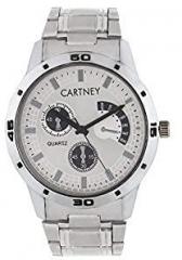 Analogue Round White Dial Watch for Men RW4