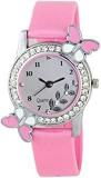 Analogue Women's & Girls' Watch White Dial Pink Colored Strap