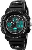 Arkhasa Original Skmei1163 Black Analog Digital Multifunction Sports Wrist Watch Waterproof Watchfor Boys & Girls Teenagers