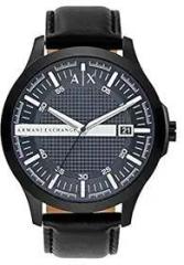 Armani Exchange Leather Analog Multi Colour Dial Men Watch Ax2411, Black Band