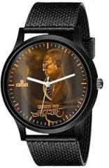 AROA Watch for DR Baba Saheb AMBEDKAR New Status Model : 1388 Black Metal Analog Black Strap Watch Gold Dial Stylish Watch for Boys