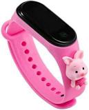 AXXTITUDE AXW 01 PINK Silicone Waterproof Unisex LED Kids, Children Cartoon Wrist Band Digital Watch For Boys & Girls