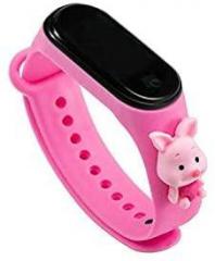 AXXTITUDE AXW 01 PINK Silicone Waterproof Unisex LED Kids, Children Cartoon Wrist Band Digital Watch for Boys & Girls