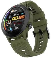 beatXP Duke Rugged 1.43 Round Super AMOLED Bluetooth Calling Smart Watch, Functional Crown, 466*466px, 60Hz refresh rate, AI Voice Assistance, 100+ Sports Modes, 24/7 Health Monitoring Army Green