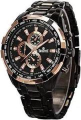 Black Chain Chrono Look Analog Watch for Men