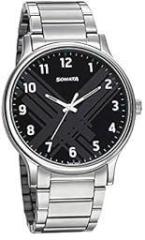 Black Dial Analog watch For Men NR77105SM02W