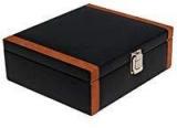 Borse Black Leather Watch Box Without Watch For 8 Watch