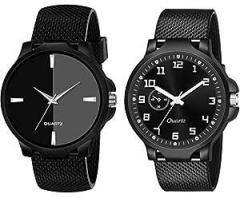 Branded Analog Stylish Dial Pu Waterproof Belt Unisex Boy's & Men's Watch