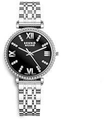 BRUNO MILANO Luxe Diamond Studded Bezel Watch for Women and Girls